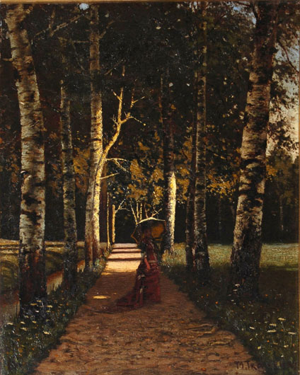 Image - Mykhailo S. Tkachenko: A Pathway in a Park (1890).