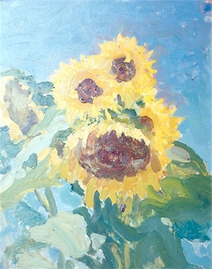 Image -- Ivan Trush: Sunflowers.