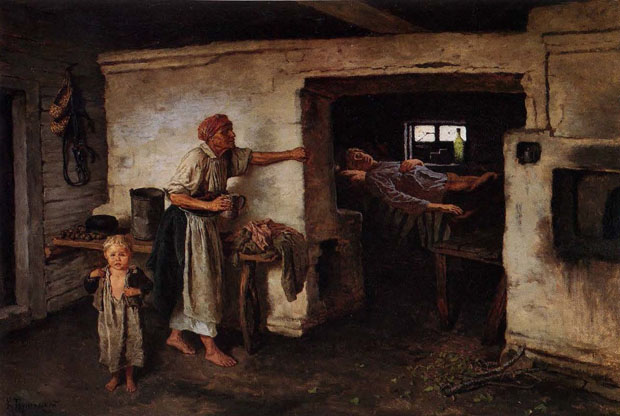 Image -- Kostiantyn Trutovsky: The Sick One (1883).