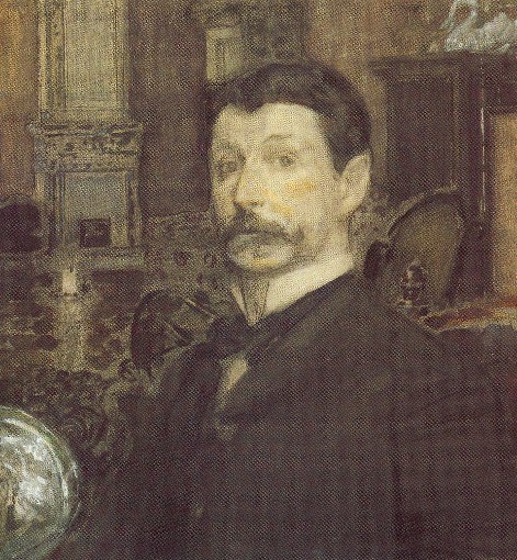Image -- Mikhail Vrubel: Self-portrait (1905).