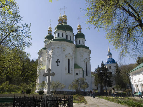 Image -- Vydubychi Monastery in Kyiv.
