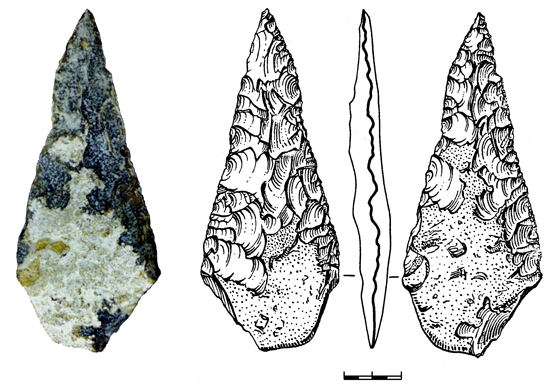 Image -- Flint tools from the Zaskelna VI archeological excavation site, Crimea.