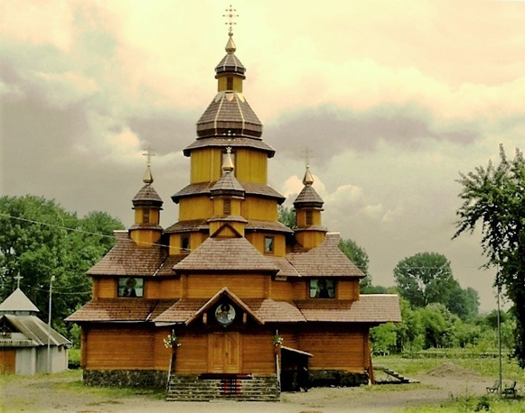 Image -- Zhydachiv, Lviv oblast: Church of SS Borys and Hlib.