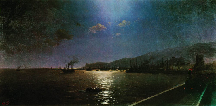 Image -- Ivan Aivazovsky: First Train in Teodosiia.