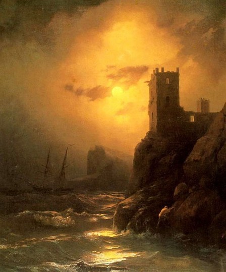 Image - Ivan Aivazovsky: A Tower. Shipwreck.