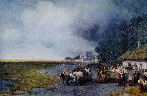 Image -- Ivan Aivazovsky: Wedding in Ukraine (1891)