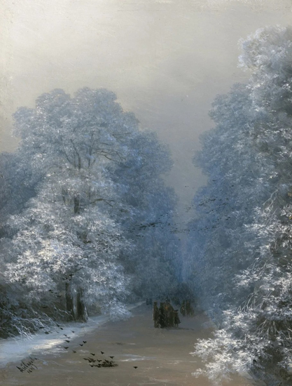 Image -- Ivan Aivazovsky: Winter Landscape.