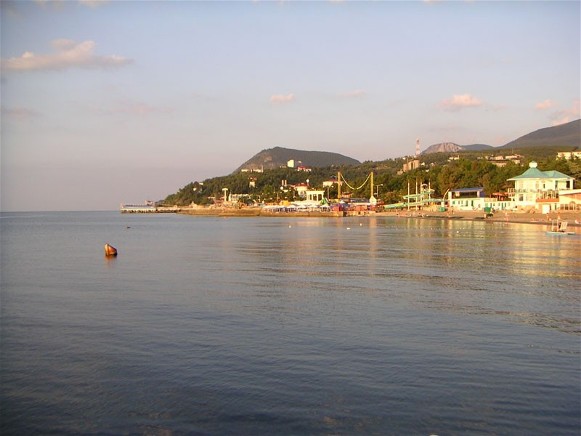 Image - A sea shore in Alushta, Crimea.