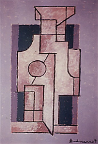 Image - Mykhailo Andriienko-Nechytailo: Composition (1971).