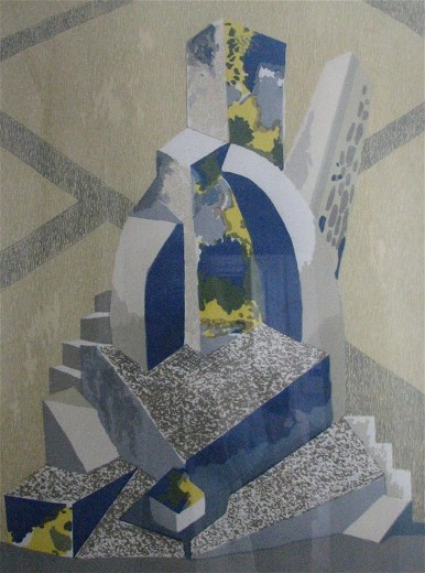 Image - Mykhailo Andriienko-Nechytailo: Composition with Stairs (1920).