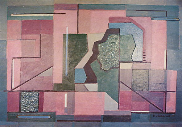 Image - Mykhailo Andriienko-Nechytailo: Pink Planes (1964).