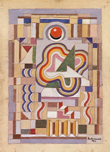 Image - Mykhailo Andriienko-Nechytailo: Composition (1924).