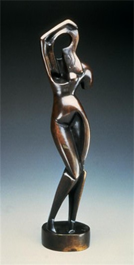 Image -- Alexander Archipenko: Woman Combing Her Hair (1915)