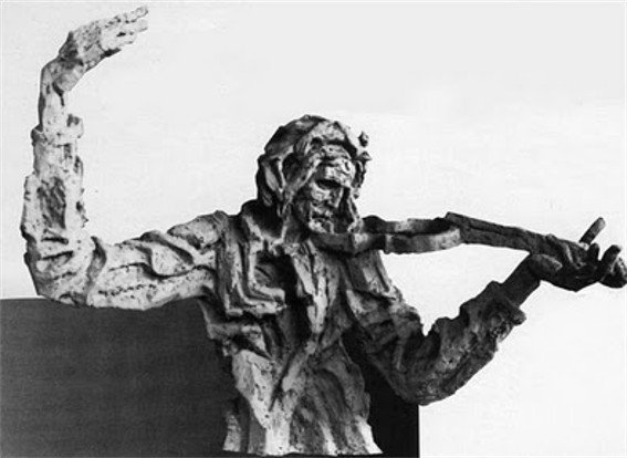 Image - A sculpture of Artem Vedel by Mykhailo Hrytsiuk.