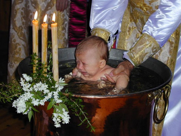 Image -- A baptism ritual.