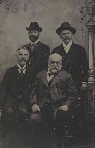 Image -- Oleksander Barvinsky with Slovenian and Croatian deputies of Austrian parliament.