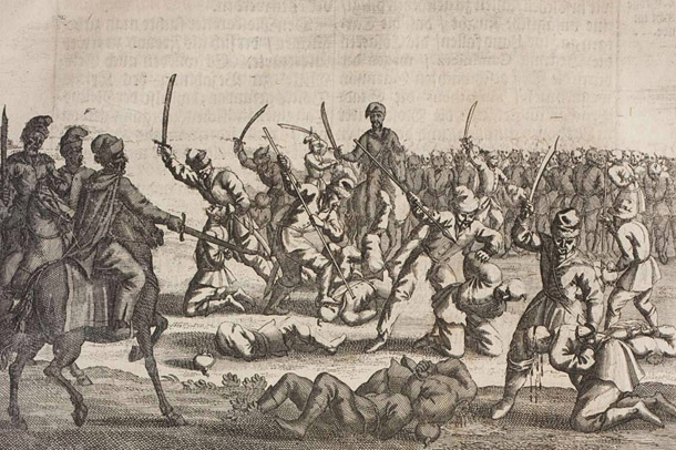 Image -- The Battle of Batih of 1652 (engraving).