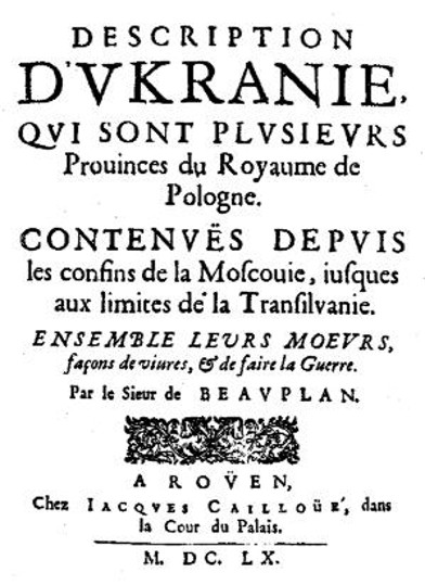 Image - Title page of the 1660 edition of Beauplan's Description D'Ukranie.