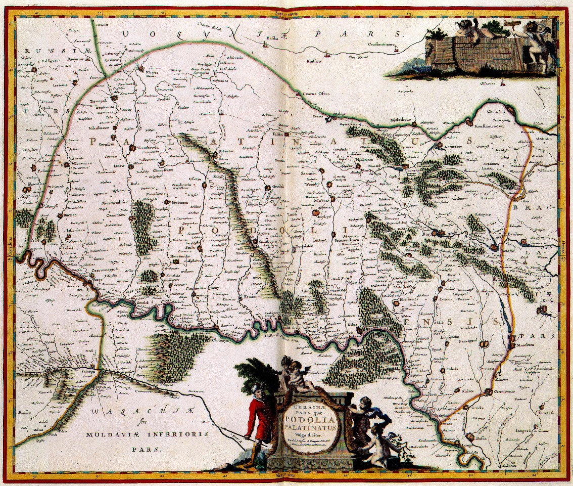 Image - Beauplan's map of the Podilia voivodeship.