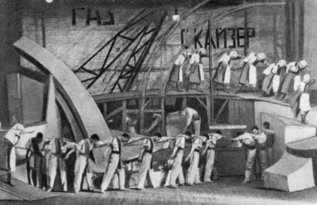 Image - A scene from the Berezil theatre production (1923) of Georg Kaiser, Gas I. 