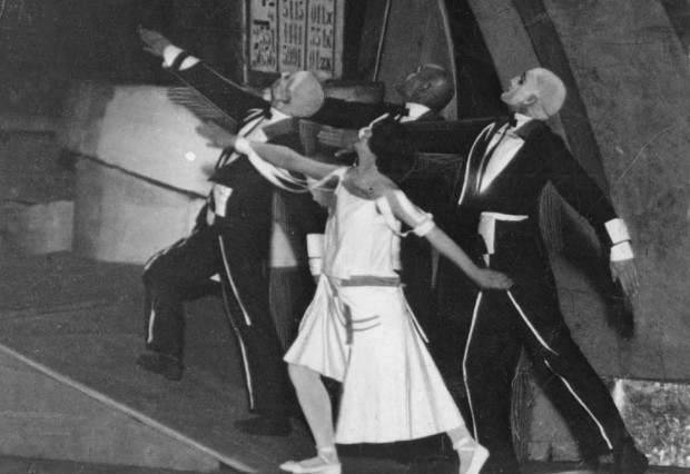 Image -- A scene from the Berezil theatre production (1923) of Georg Kaiser, Gas I.