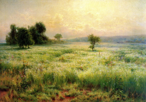 Image - Mykhailo Berkos: Flax in Bloom (1893).