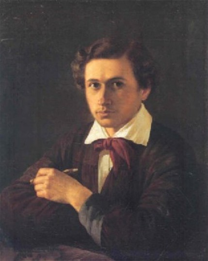 Image -- Dmytro Bezperchy: Self-portrait (1846).