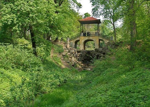 Image -- Bila Tserkva: The Chinese Bridge in the Oleksandriia Dendrological Park.