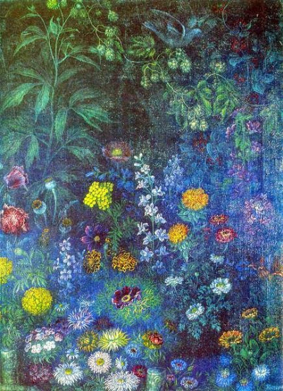 Image - Kateryna Bilokur: Flowers in the Evening (1942).