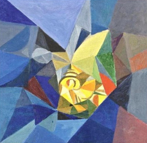 Image - Oleksander Bohomazov: Abstract Composition (1915).