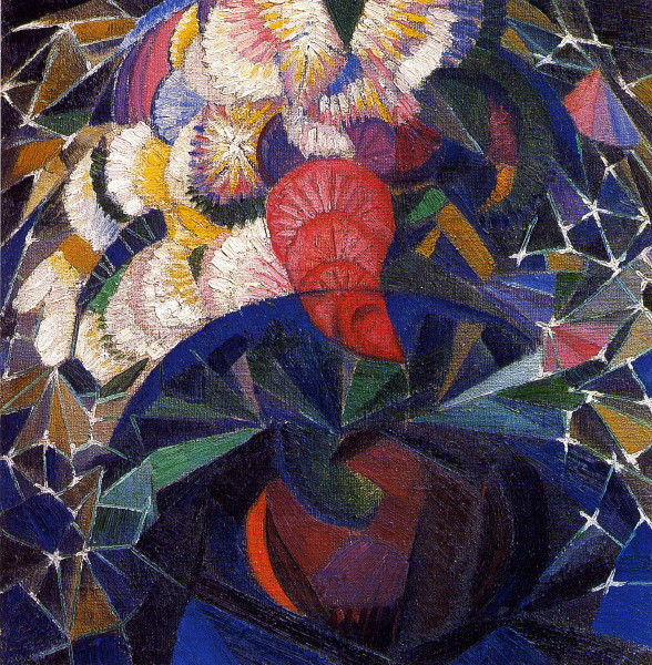 Image - Oleksander Bohomazov: A Bouquet of Flowers (1914-15).