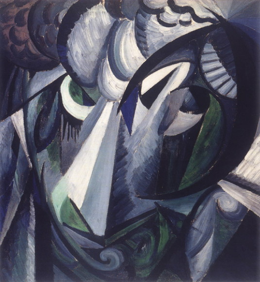 Image - Oleksander Bohomazov: A Head (1914).