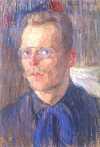 Image - Oleksander Bohomazov: Self-portrait (1907).