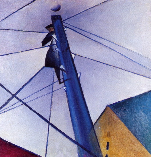 Image -- Oleksander Bohomazov: A Monteur (1915).