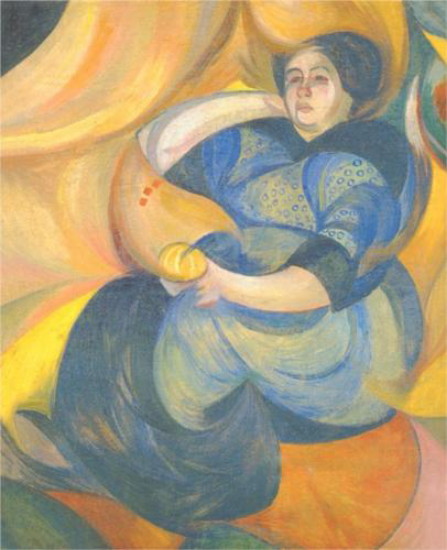 Image - Oleksander Bohomazov: Portrait of a Woman (1914).