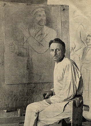 Image - Mykhailo Boichuk at work.