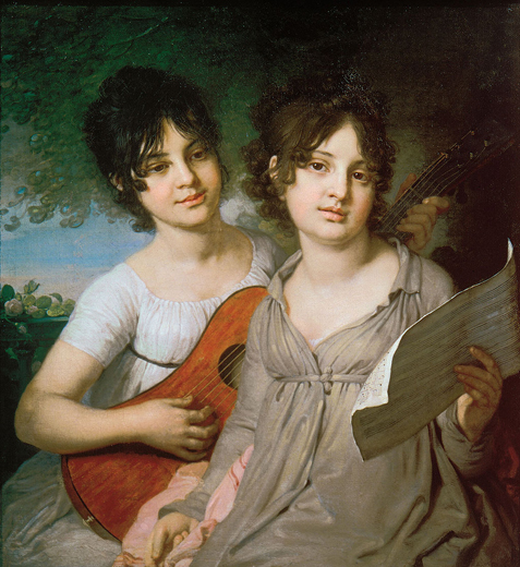 Image -- Volodymyr Borovykovsky: Portrait of the Gagarin Sisters.