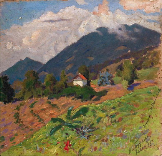 Image - Mykola Burachek: The Caucasus Mountains (1937).