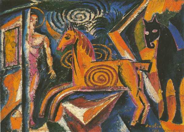 Image - Davyd Burliuk: Carousel (1921).