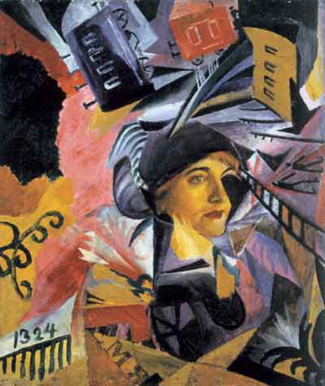 Image -- Davyd Burliuk: A Collage (1910).