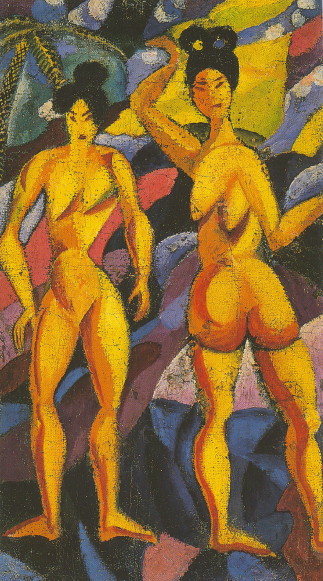 Image -- Davyd Burliuk: Women from the Tropics (1921).