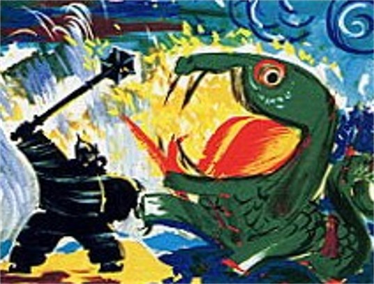 Image - Mykola Butovych: Kyrylo Kozhumiaka in Battle with the Dragon (1955)