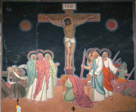 Image - frescos In Church of Christ in Zhovkva.