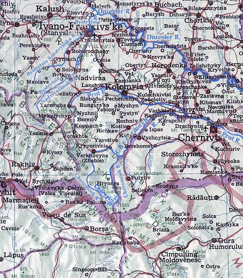 Image -- Map of Bystrytsia River