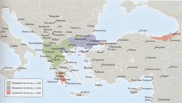 Image -- Map of the Byzantine Empire.