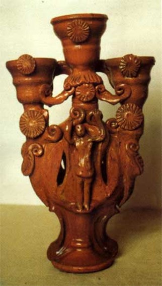 Image - A ceramic candelabra by Ostap Nochovnyk.