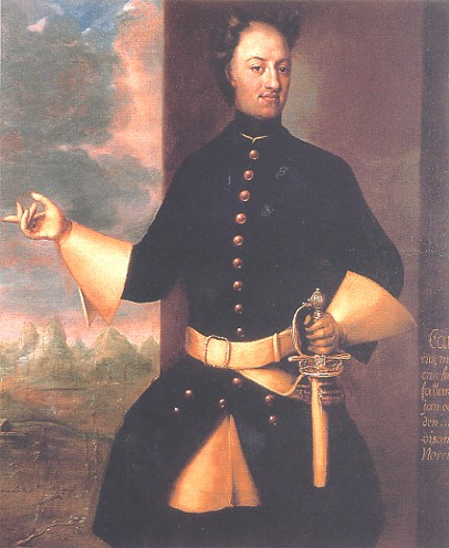 Image -- Portrait of Charles XII by Johann Heinrich Wedekindt (1719)