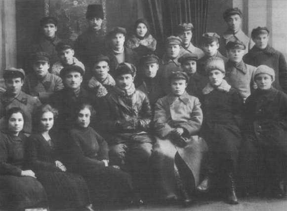 Image -- A group of Cheka functionaries in Uman (1920s).