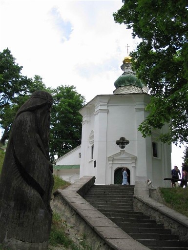 Image -- Saint Elijah's Church (late 12th-century) at the Trinity-Saint Elijah's Monastery in Chernihiv.