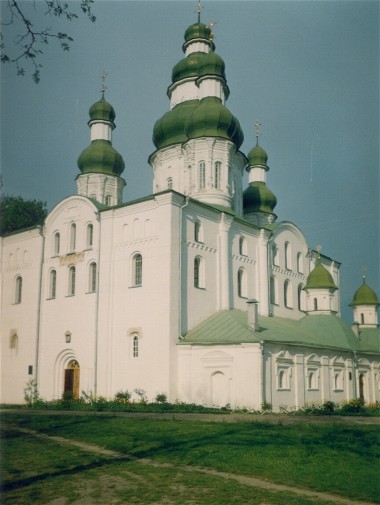 Image -- The Cathedral of the Dormition (late 11th century) at the Yeletsky Monastery in Chernihiv.